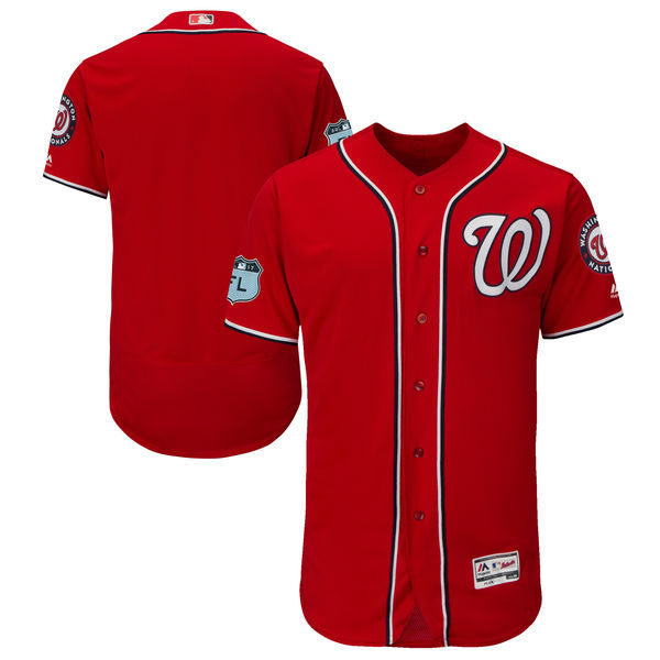 2017 MLB Washington Nationals Blank Red Jerseys->washington nationals->MLB Jersey